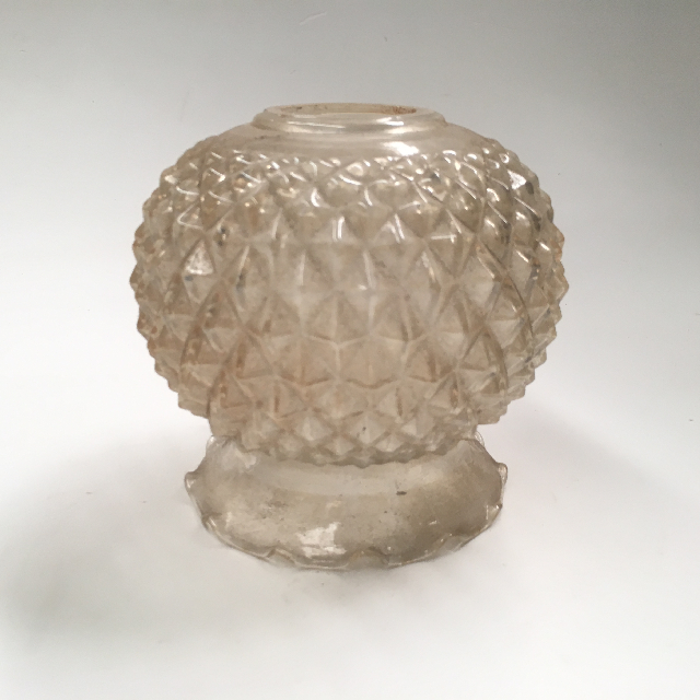 LAMPSHADE, Glass Ball Shade - Clear Patterned